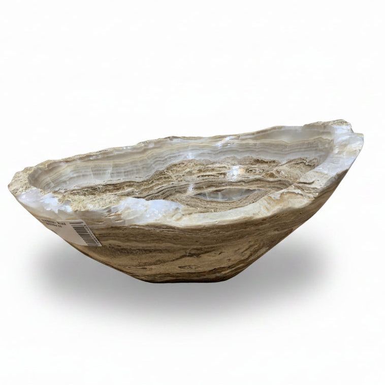 Amber onyx irregular bowl, polished, 25x20x10cm | Cayen Home