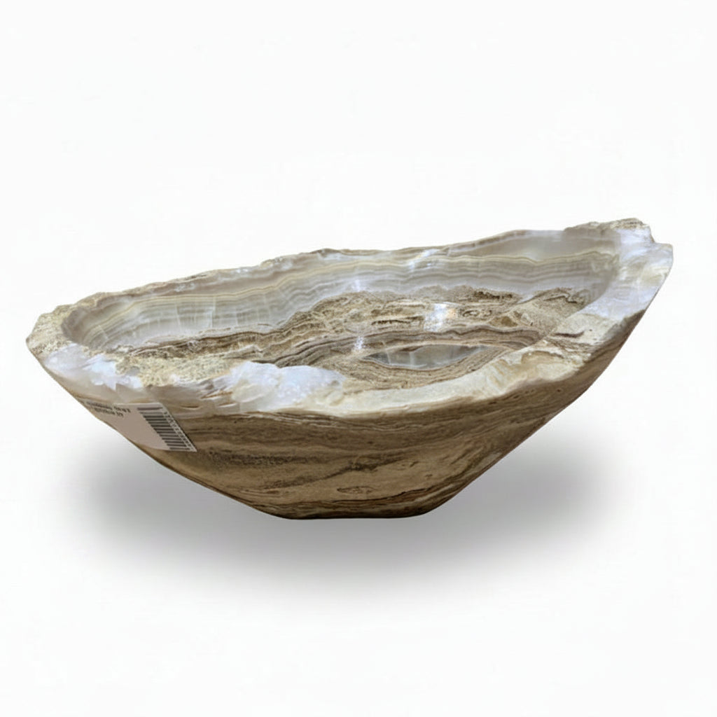 Amber onyx irregular bowl, polished, 25x20x10cm | Cayen Home