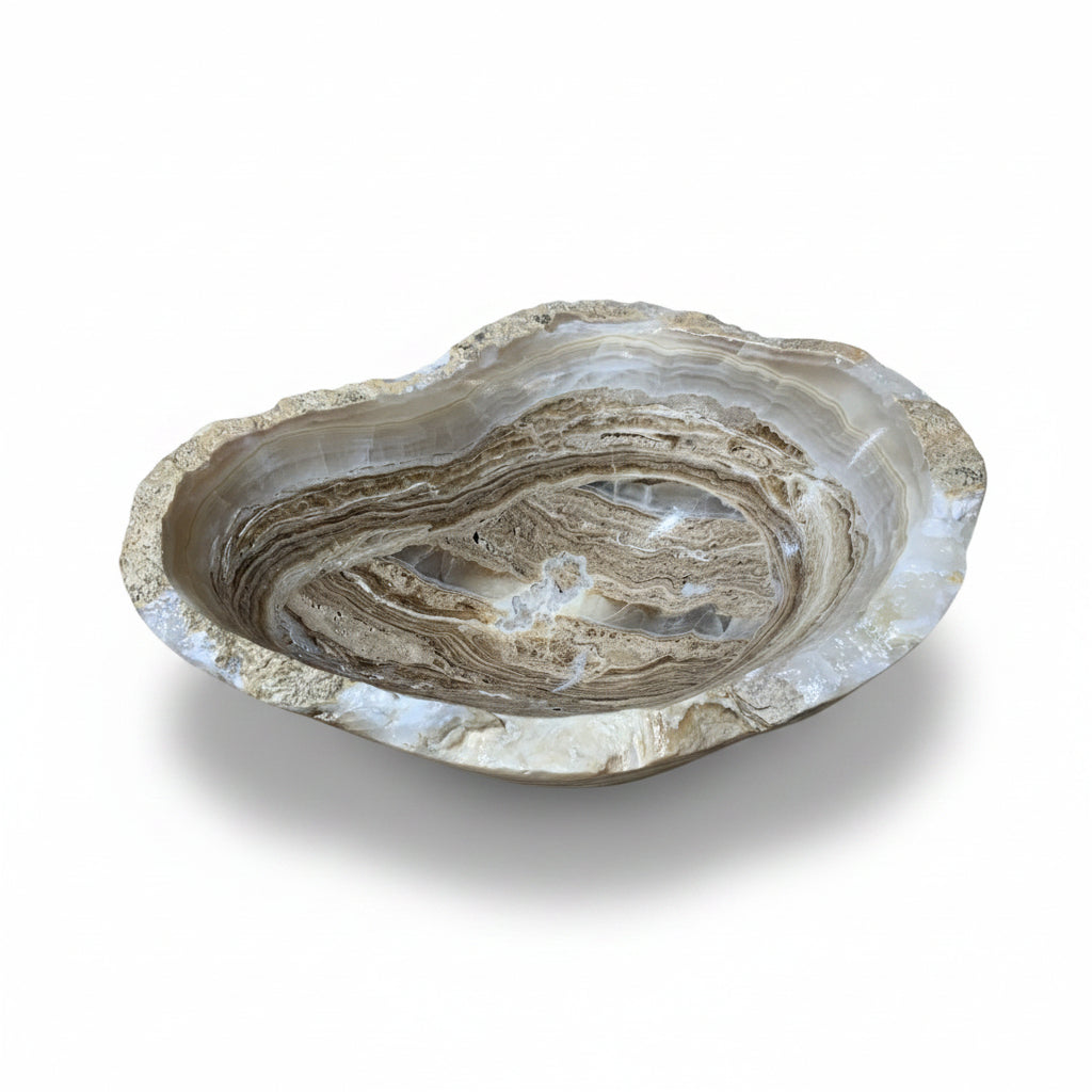 Amber onyx irregular bowl, polished, 25x20x10cm, view 2 | Cayen Home
