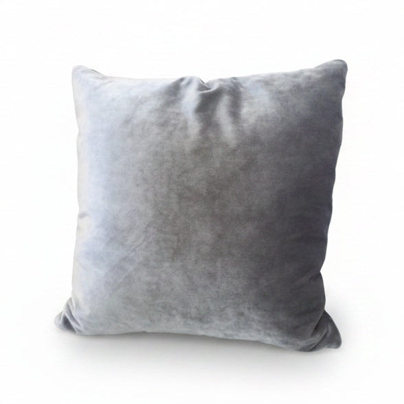 Lee Industries silver velvet knife-edge pillow, 23x23 | Cayen Home