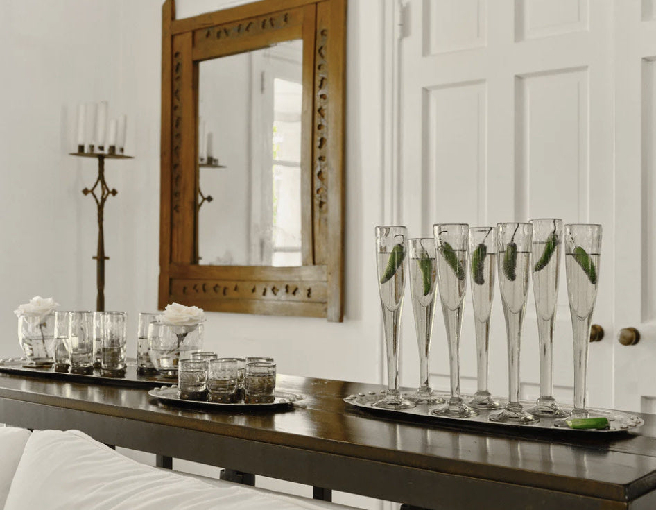 Jan Barboglio Ovalita nickel tray, view 4 | Cayen Home