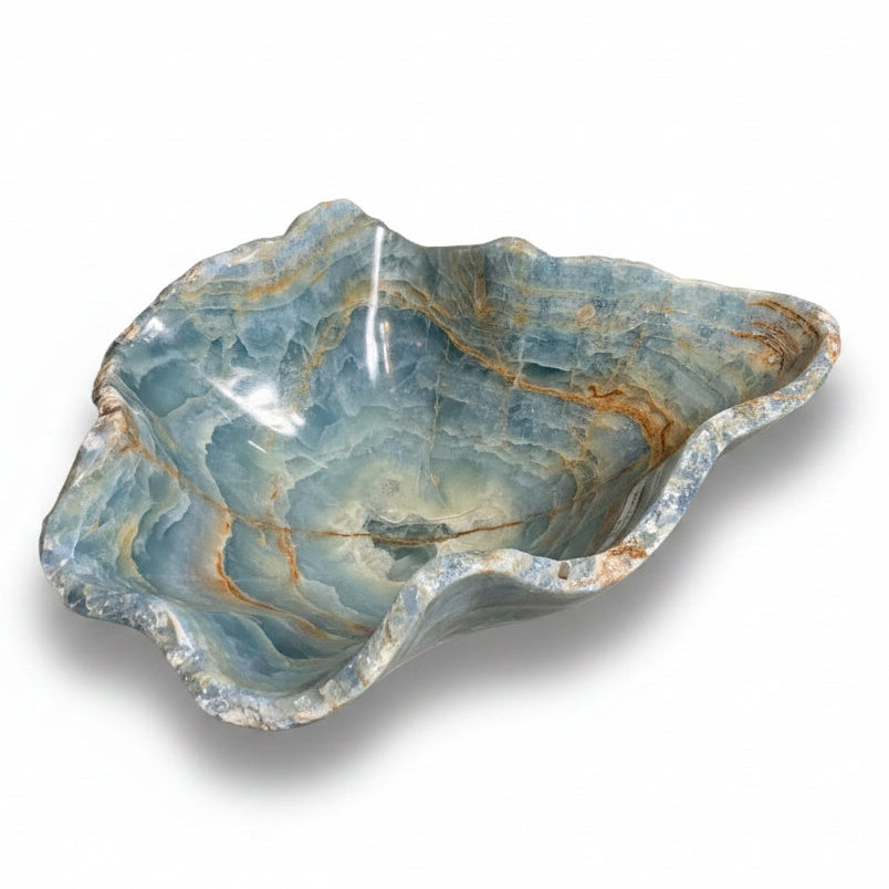Blue onyx bowl, 44x34x16.5cm | Cayen Home