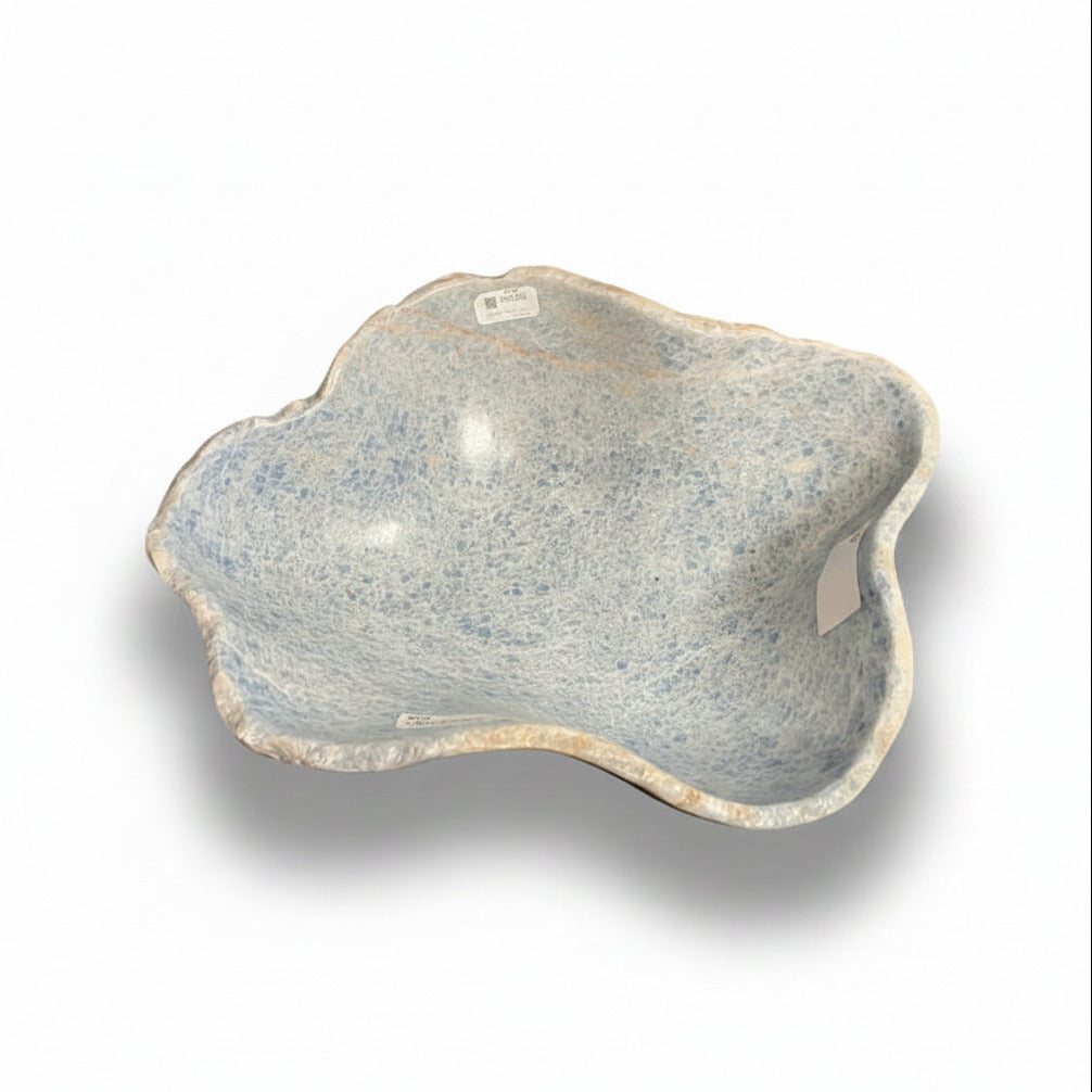 Blue calcite bowl, 33x25x11cm | Cayen Home