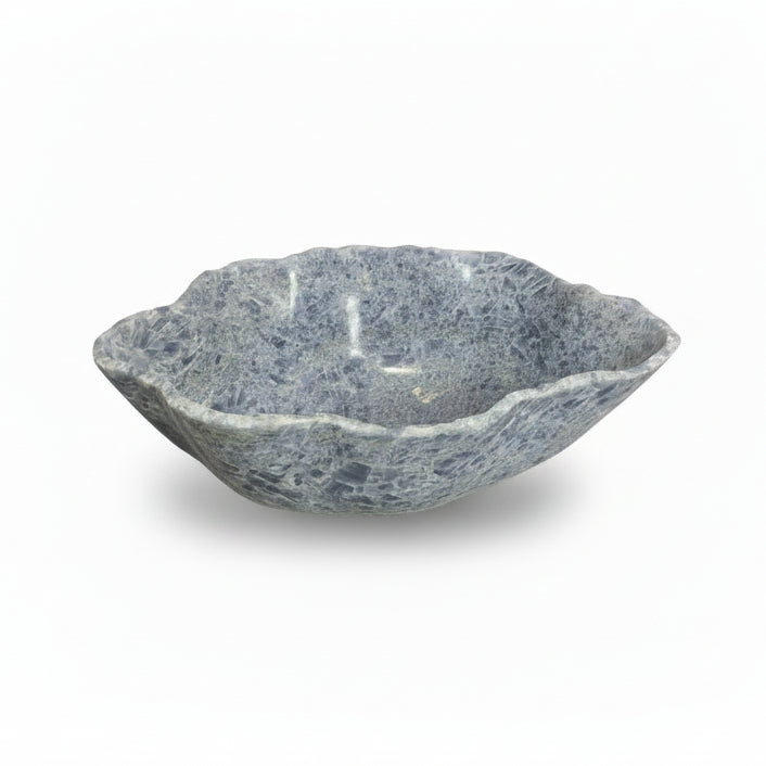 Blue calcite vessel, 7x16x23in | Cayen Home