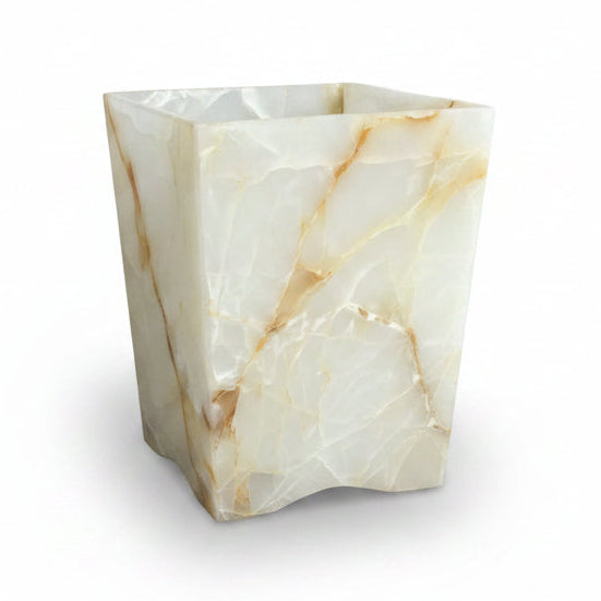 White onyx basket | Cayen Home