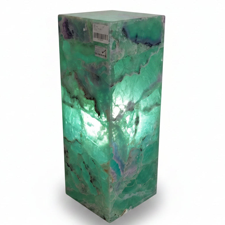 Fluorite pedestal luminary, 6x6x16in | Cayen Home