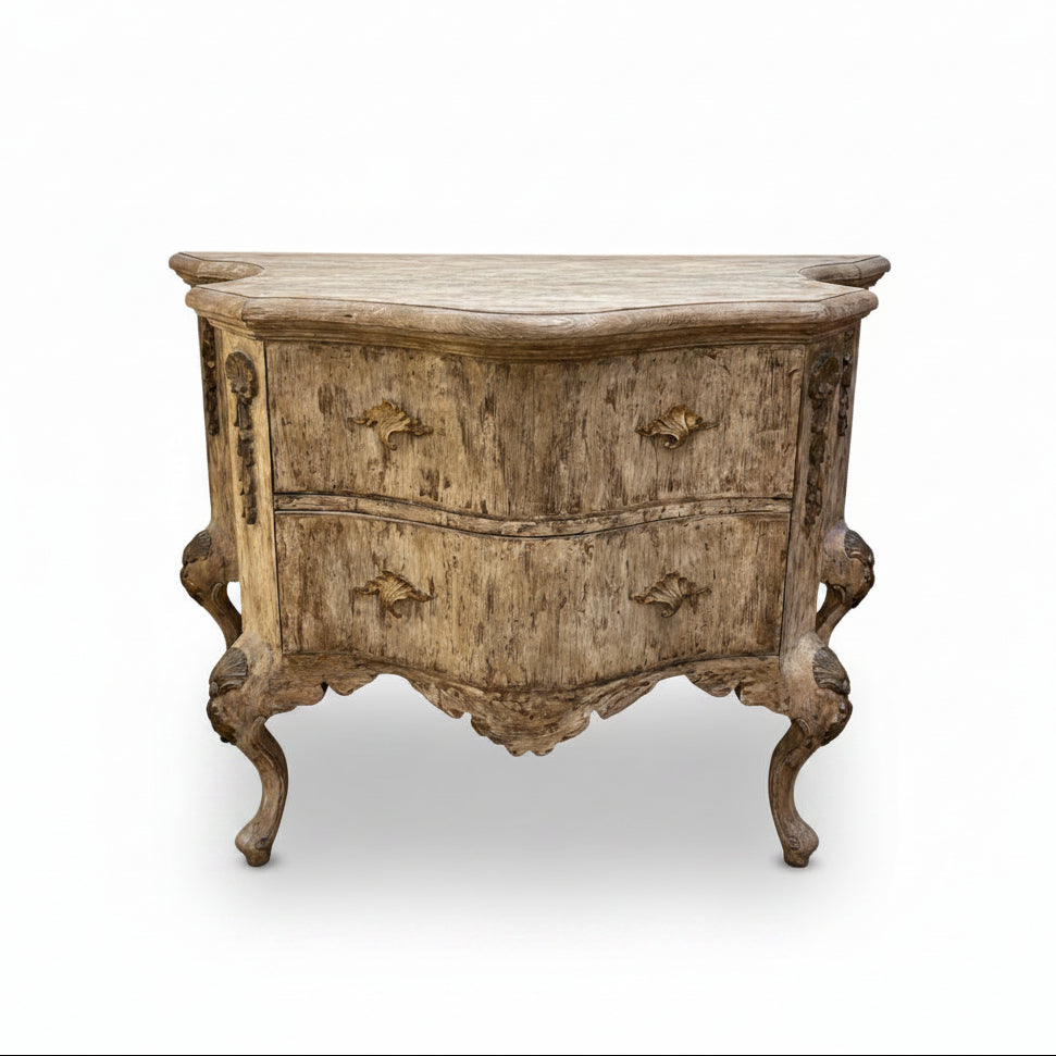 Venetian Rococo style pickled pine commode | Cayen Home