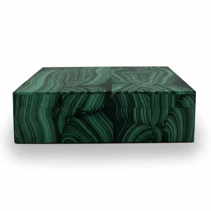 Malachite jewelry box, 6x4 | Cayen Home