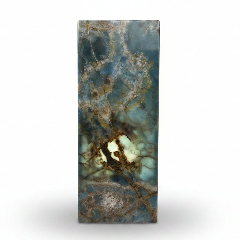 Polished blue onyx prism lamp, 20x50cm | Cayen Home
