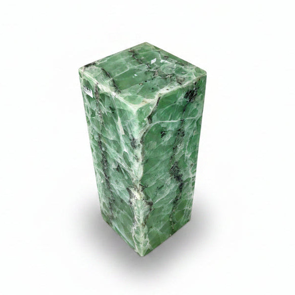 Glossy fluorite prism lamp, closed top, 15x15x45cm | Cayen Home
