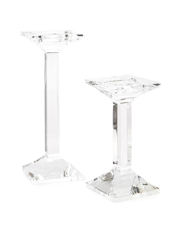 John-Richard square crystal candlesticks, set of two | Cayen Home