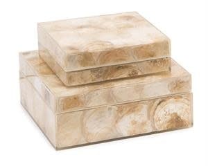 John-Richard Capiz shell boxes, set of two | Cayen Home