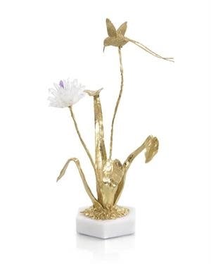 John-Richard Flower and Hummingbird sculpture | Cayen Home