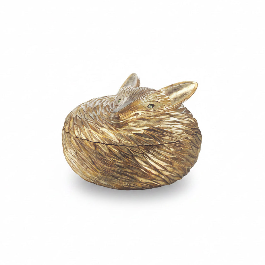 John-Richard antiqued silver-leaf fox box | Cayen Home