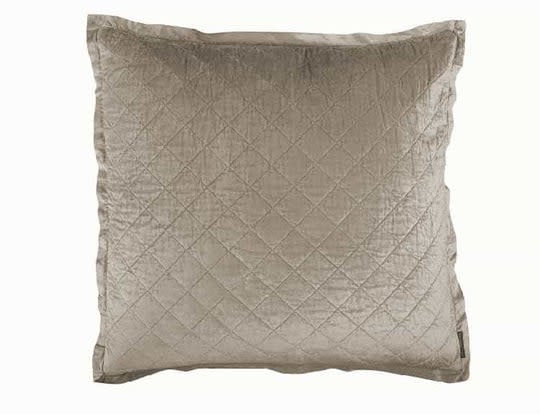 Lili Alessandra Chloe European sham, fawn velvet, 26x26 | Cayen Home