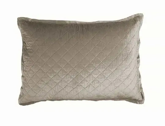 Lili Alessandra Chloe Luxe European sham, fawn velvet, 27x36 | Cayen Home