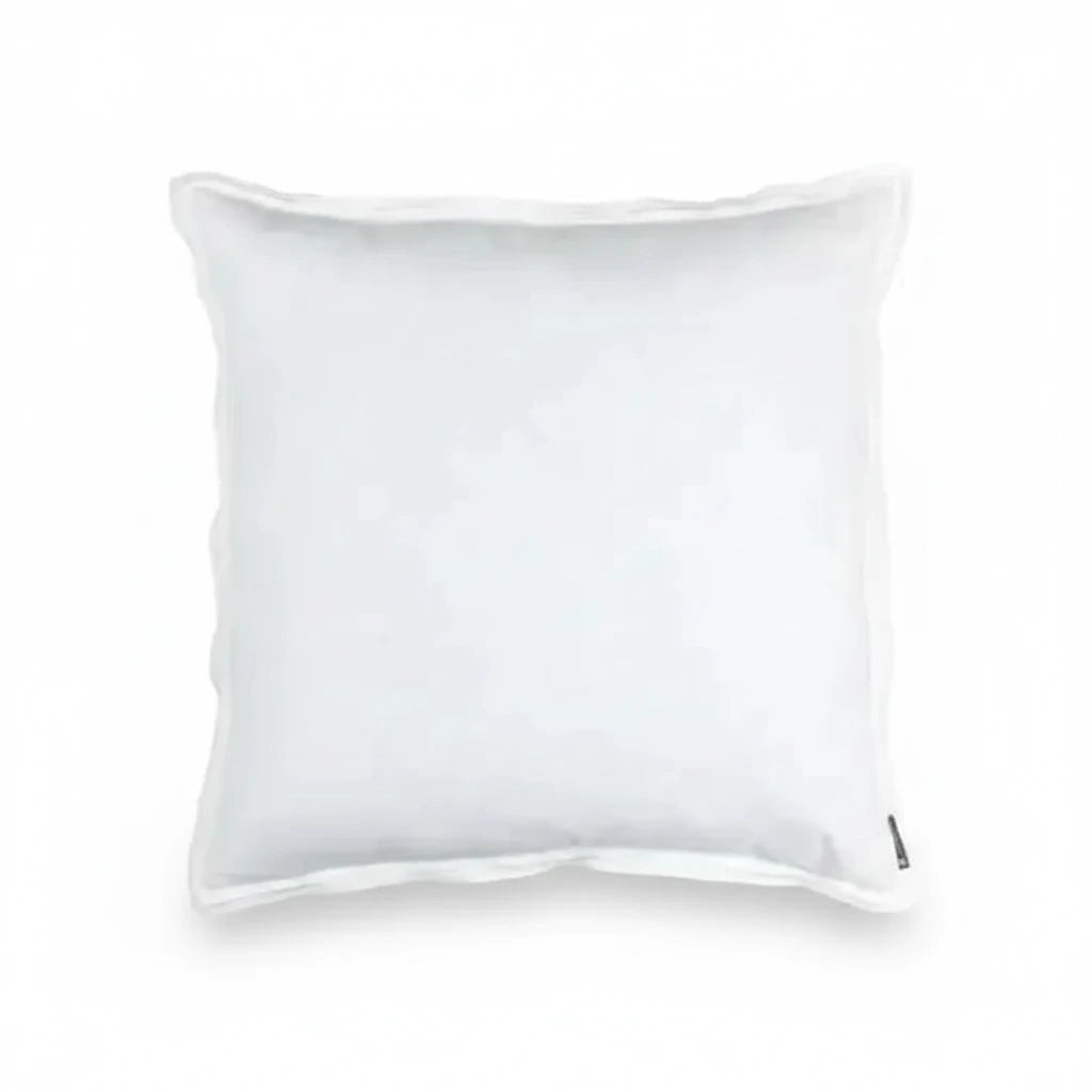Lili Alessandra Bloom Euro double flange pillow, white linen, 26x26 | Cayen Home