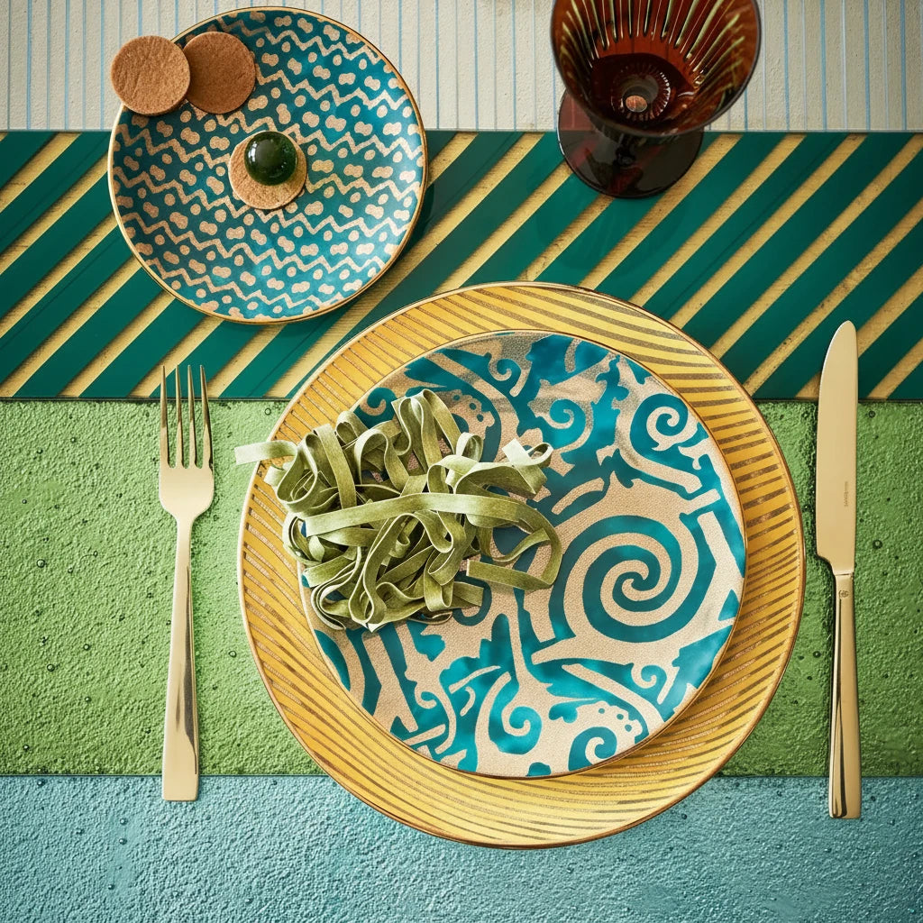 L'Objet Fortuny Tapa canape plates, set of 4, view 3 | Cayen Home