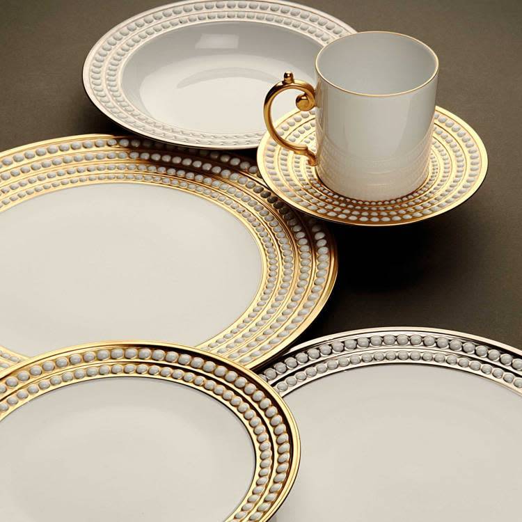 L'Objet Perlae gold serving bowl, view 4 | Cayen Home