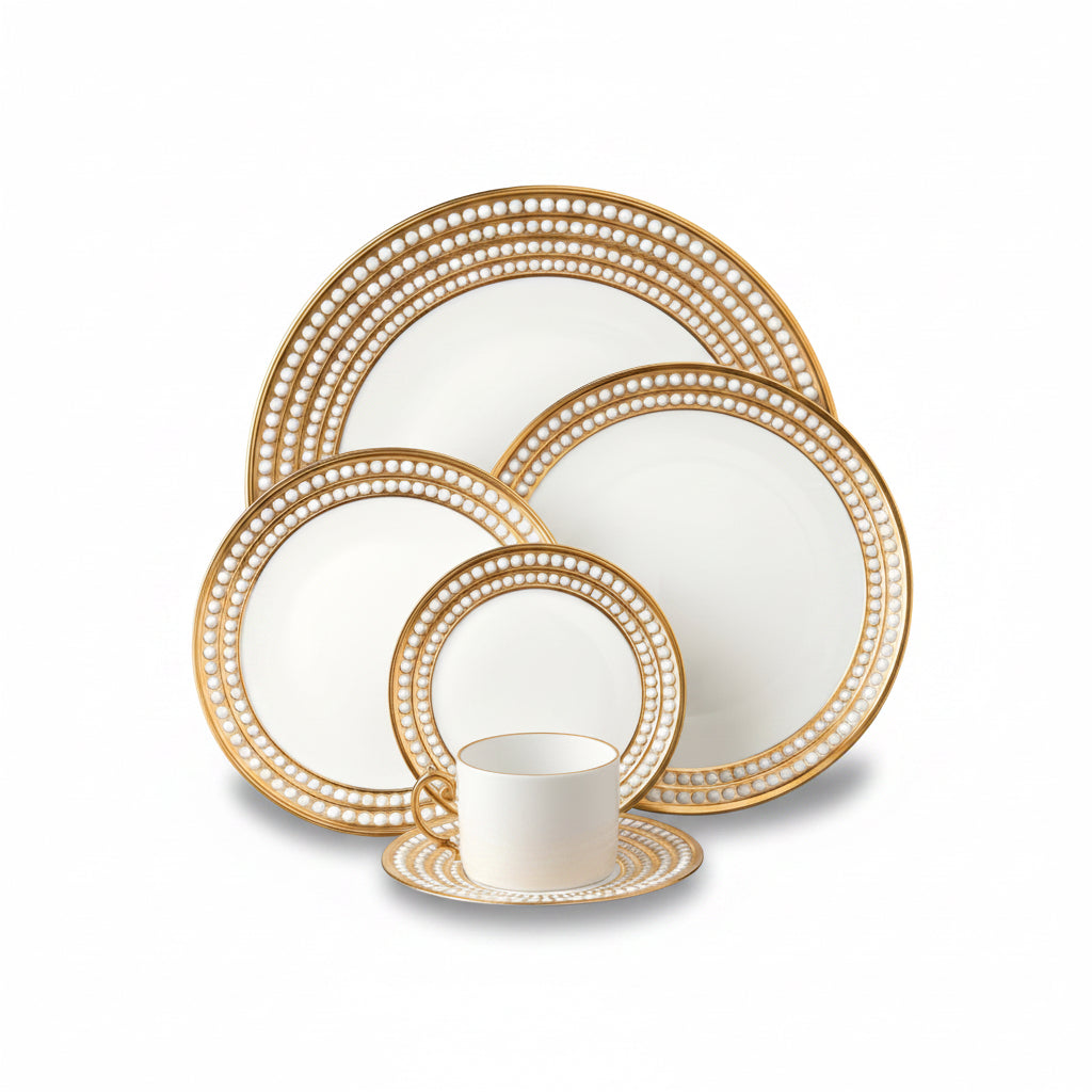 L'Objet Perlae gold serving bowl, view 2 | Cayen Home