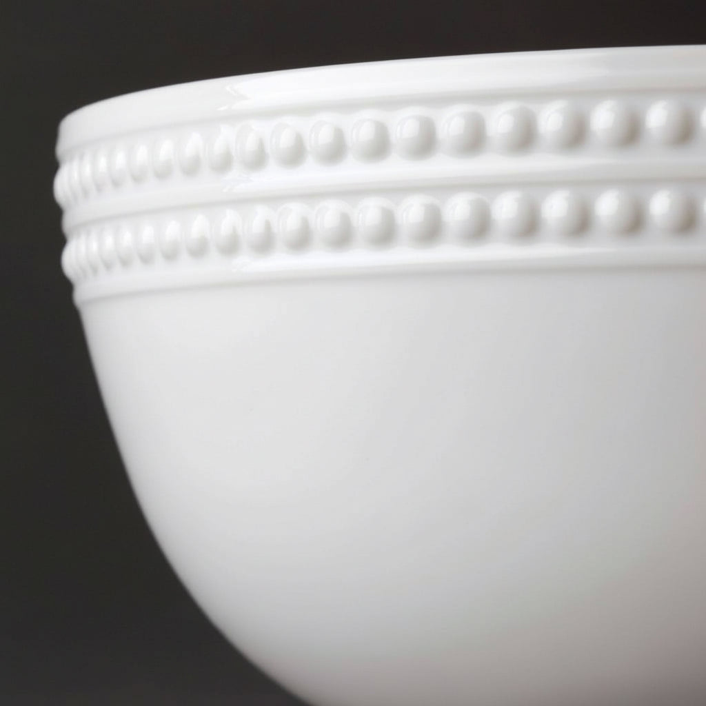 L'Objet Perlae white cereal bowl, view 2 | Cayen Home