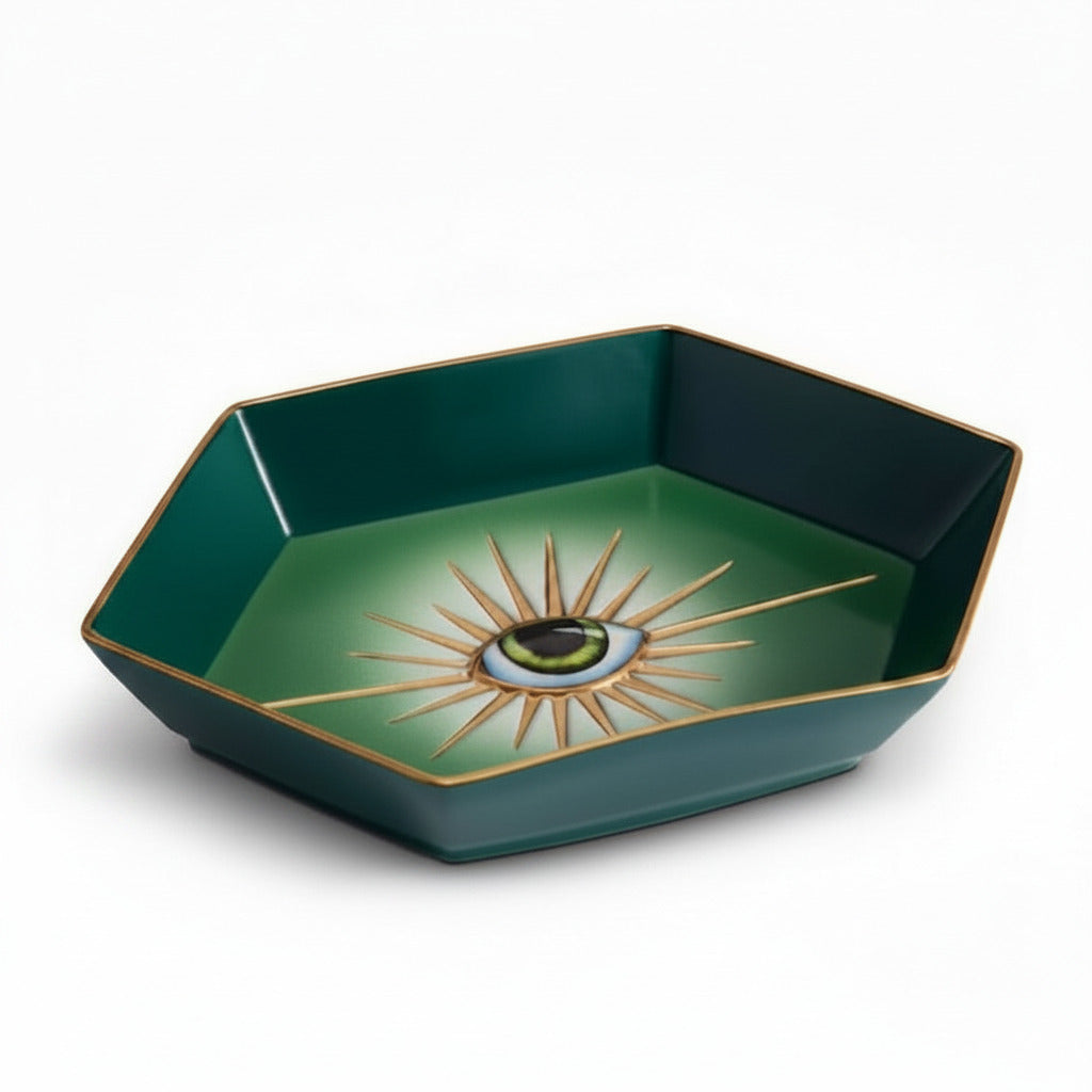L'Objet Lito vide poche, green hexagon | Cayen Home
