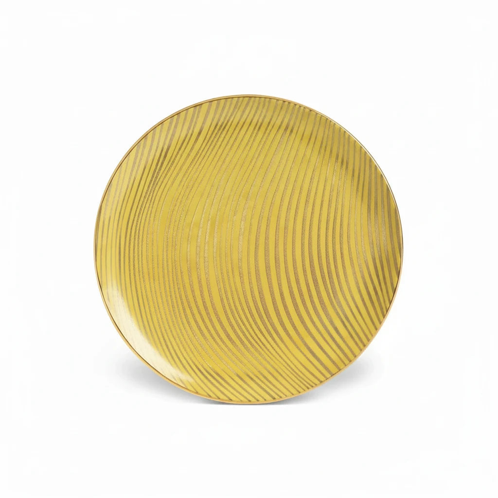 L'Objet Fortuny Delphi yellow dinner plate | Cayen Home