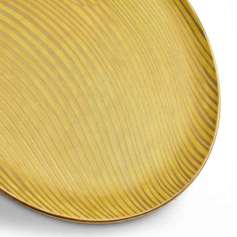 L'Objet Fortuny Delphi yellow dinner plate, view 4 | Cayen Home