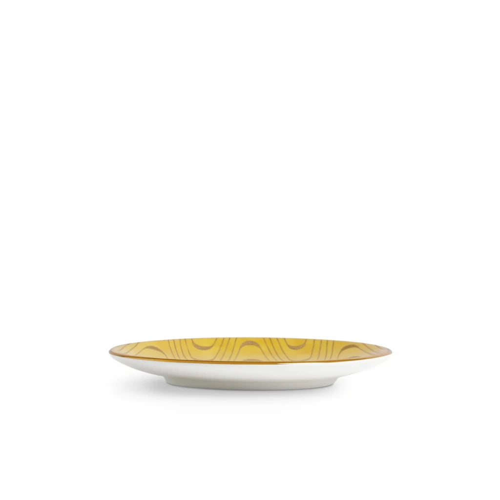L'Objet Fortuny Apollo yellow canape plates, set of 4, view 4 | Cayen Home