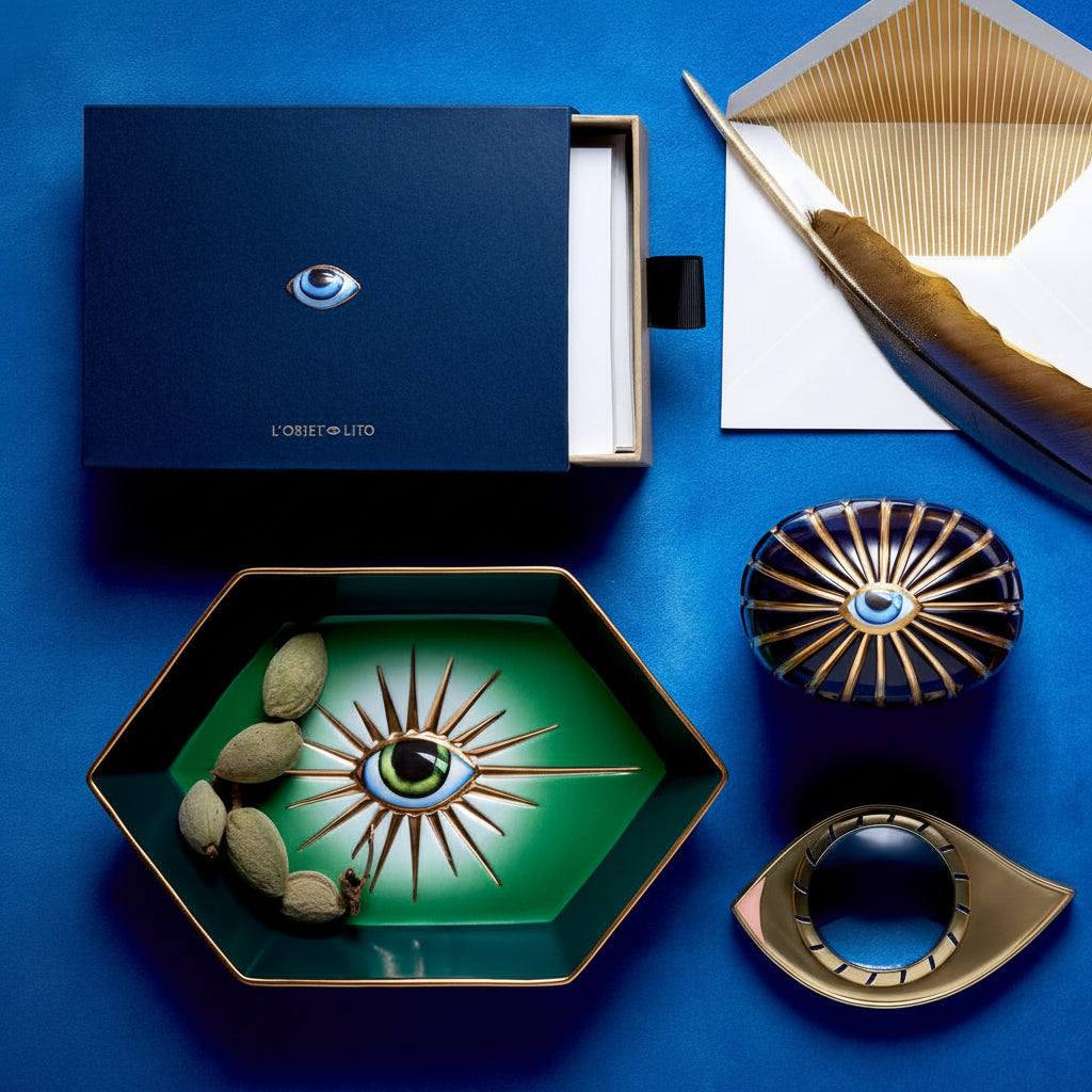 L'Objet Lito candle, bleu, view 6 | Cayen Home