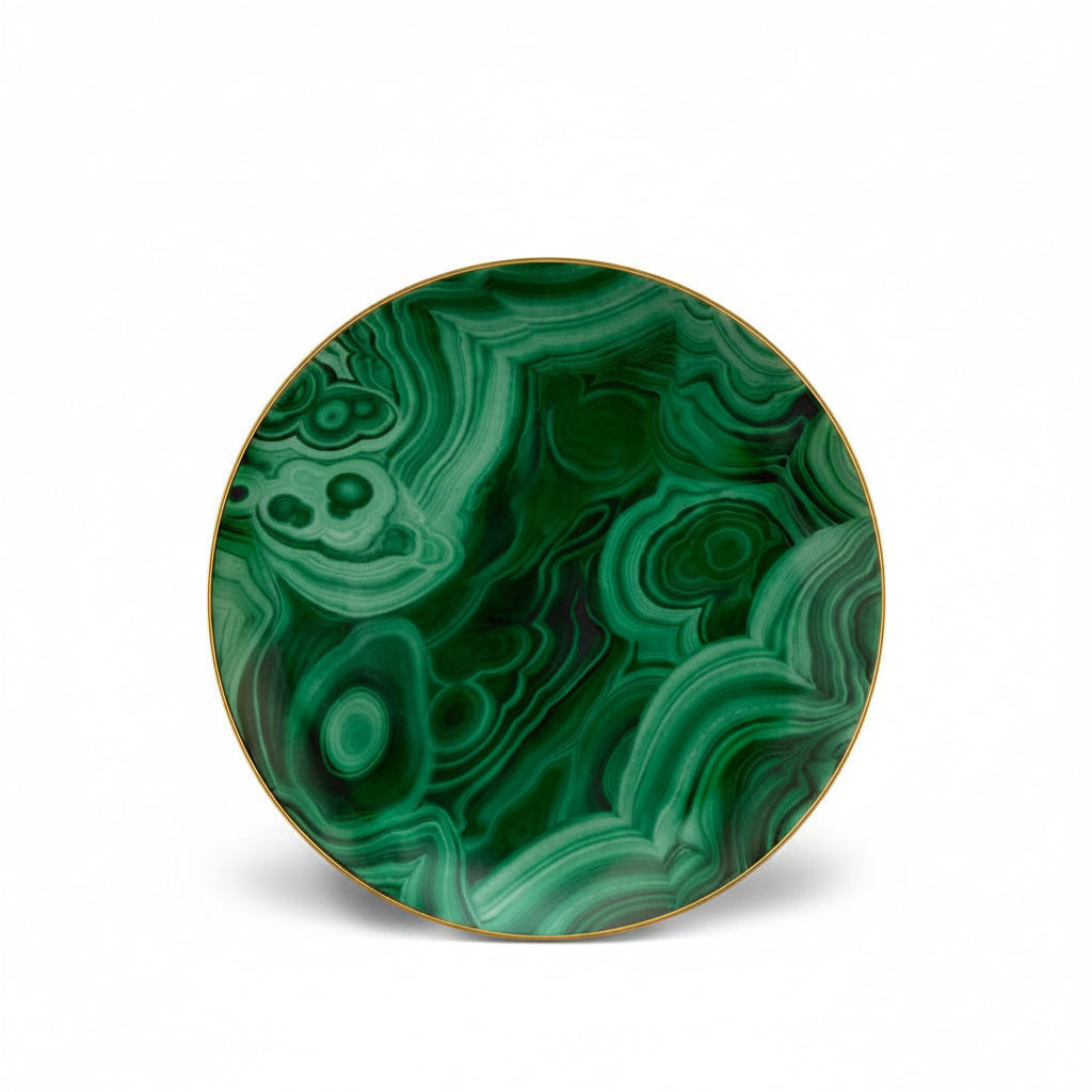 L'Objet malachite dessert plates, set of 4 | Cayen Home