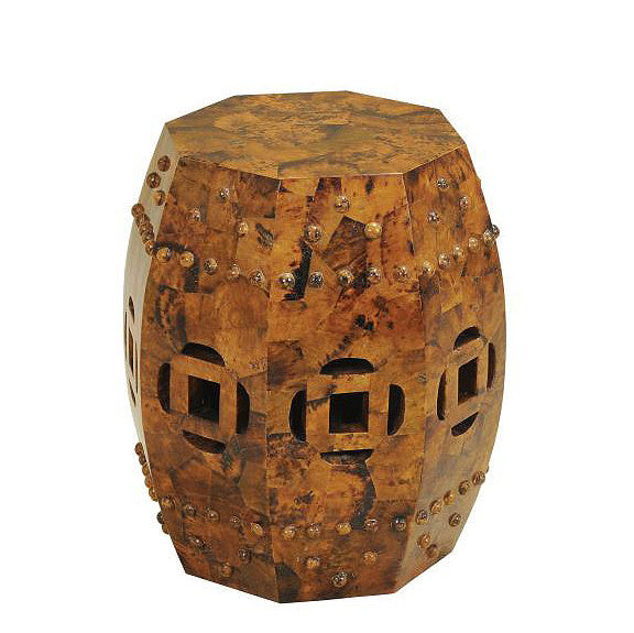 Maitland-Smith Qing tiger penshell inlaid accent table | Cayen Home