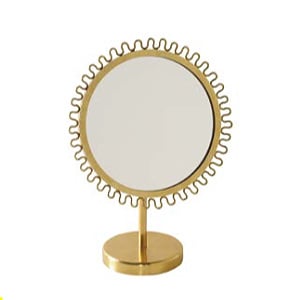 Maitland-Smith soft brass vanity mirror | Cayen Home