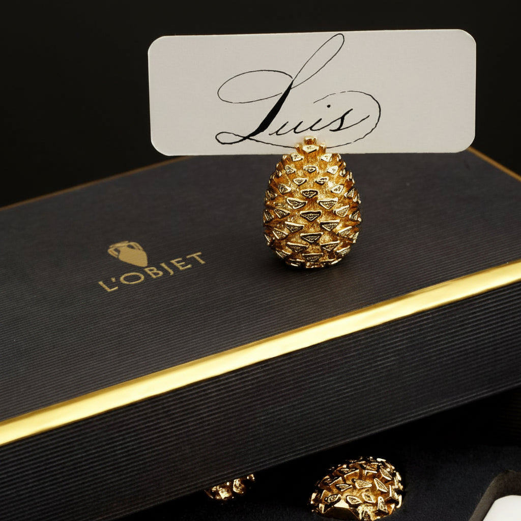 L'Objet Pinecone place card holders, set of 6, view 2 | Cayen Home