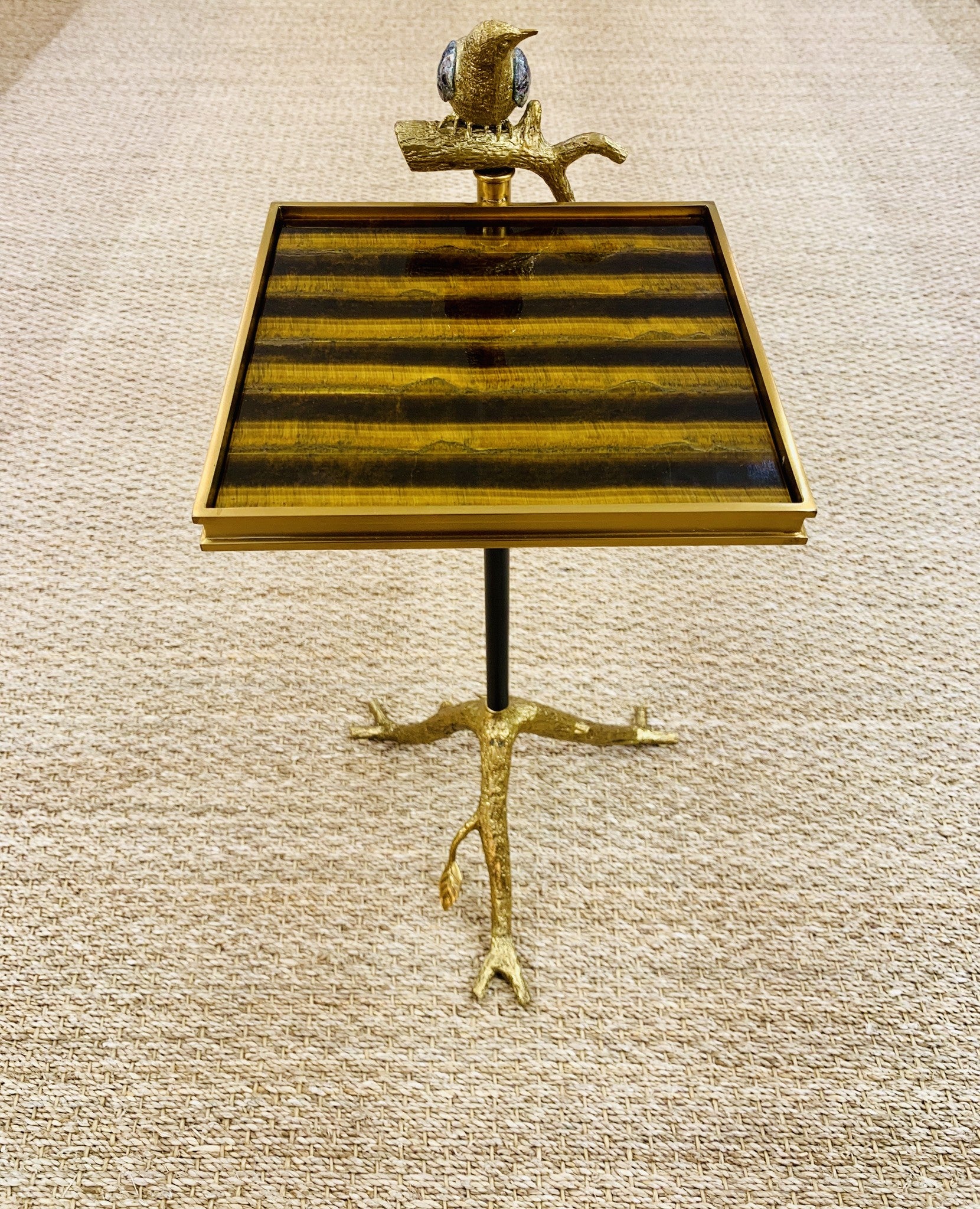 Maitland-Smith bird accent table with shell inlay, view 4 | Cayen Home