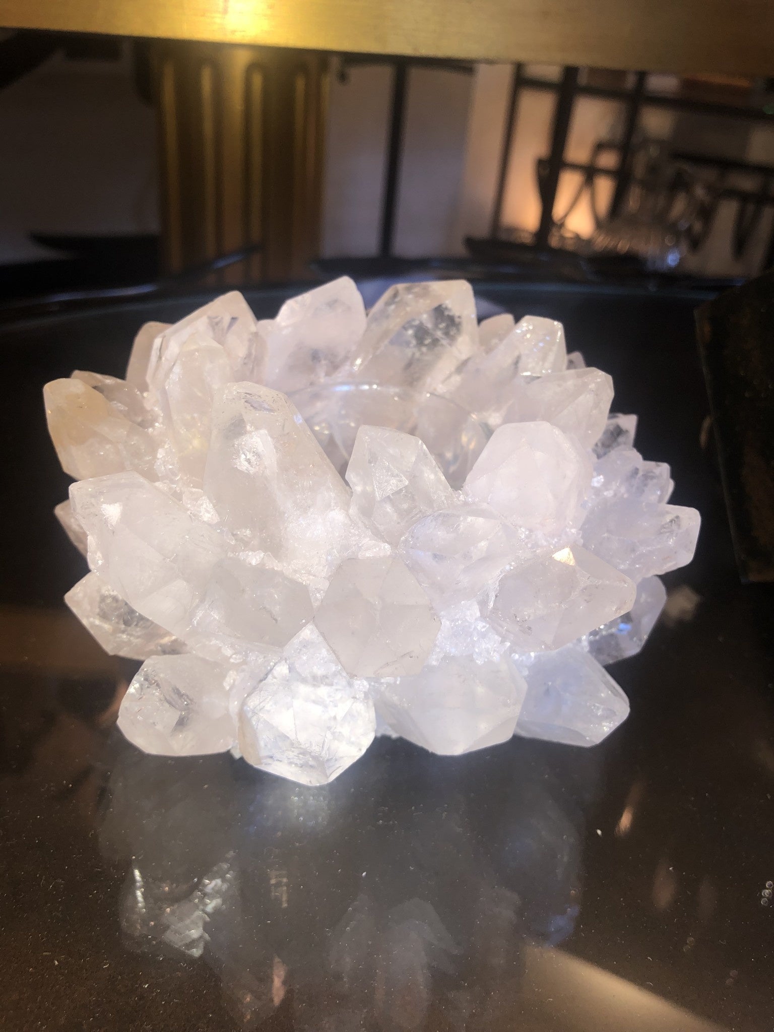 Clear quartz votive, petite, view 2 | Cayen Home