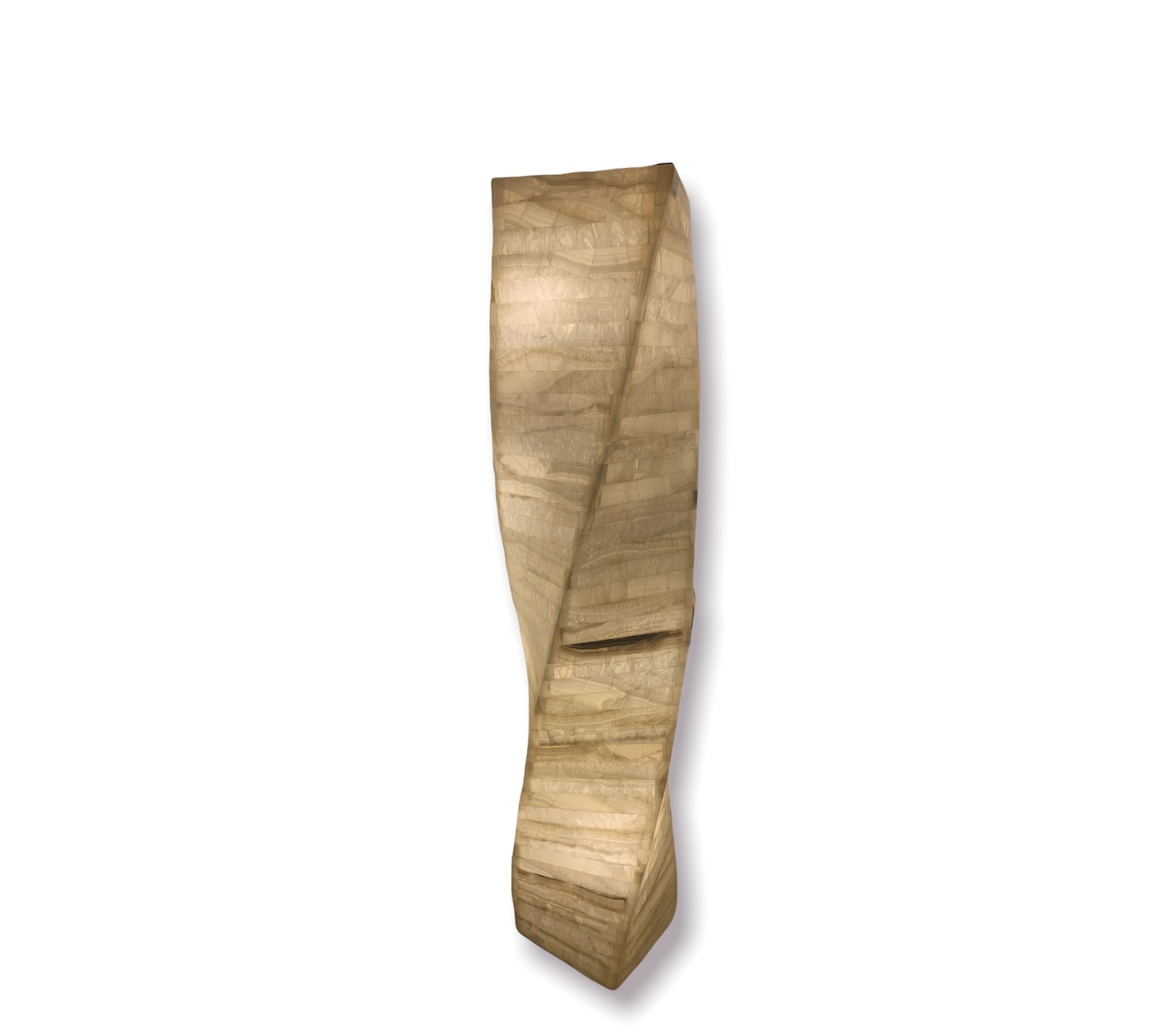 White onyx twist marquetry lamp, 25x25x130cm | Cayen Home