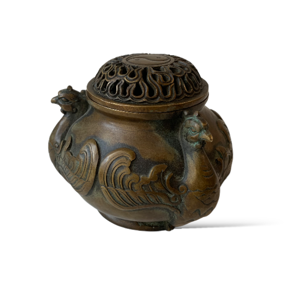 Tibetan peacock bronze box | Cayen Home