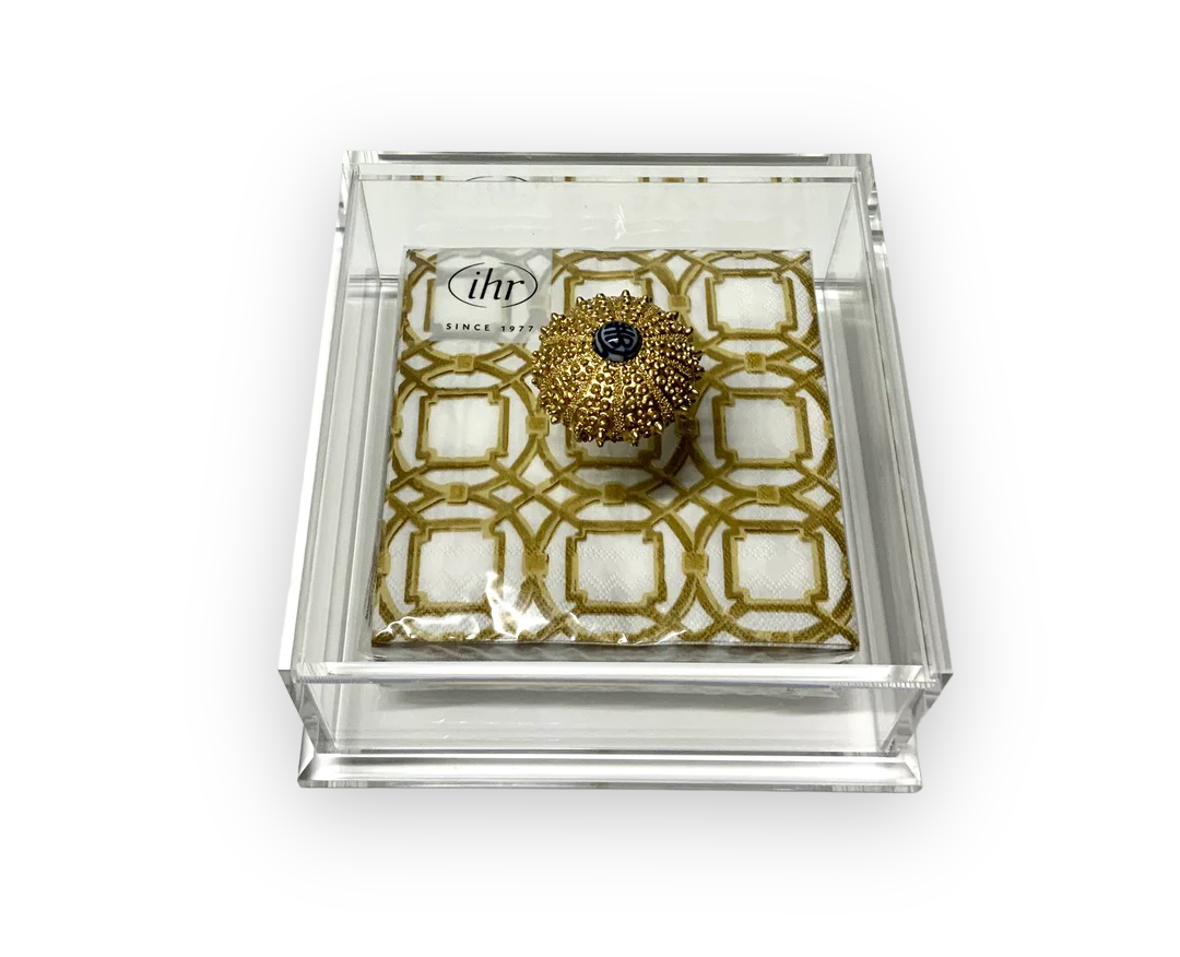 Southern Tribute Sea Urchin cocktail napkin box | Cayen Home