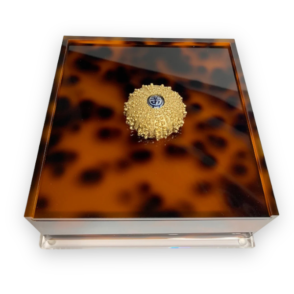 Southern Tribute Sea Urchin cocktail napkin box, view 2 | Cayen Home