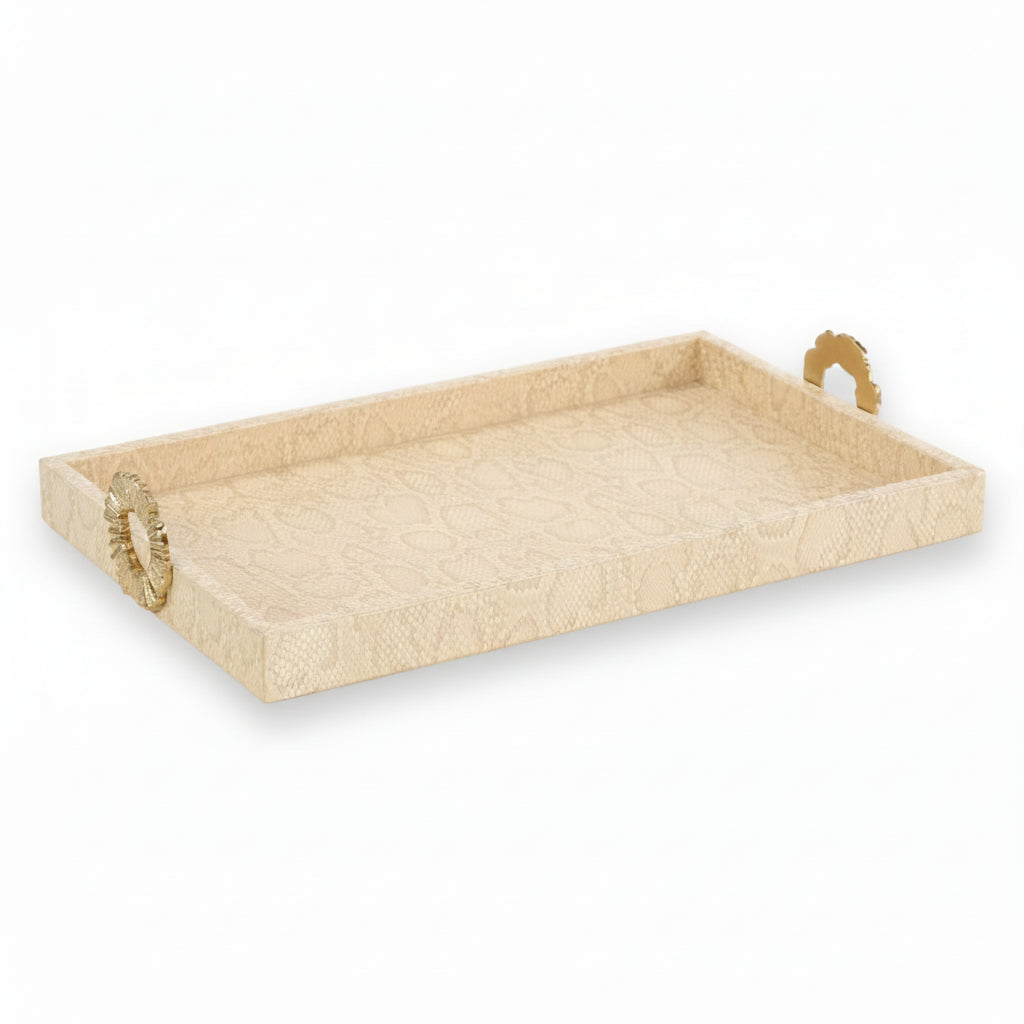 John-Richard Dazzle vegan snakeskin tray, small | Cayen Home