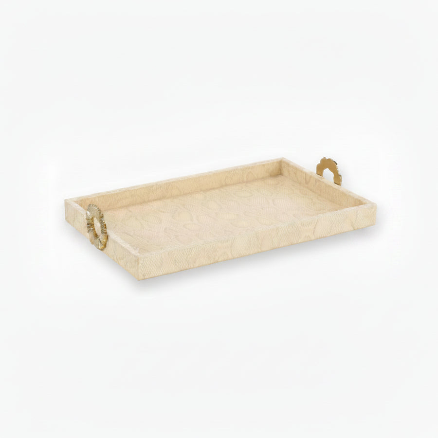 John-Richard Dazzle vegan snakeskin tray, small | Cayen Home