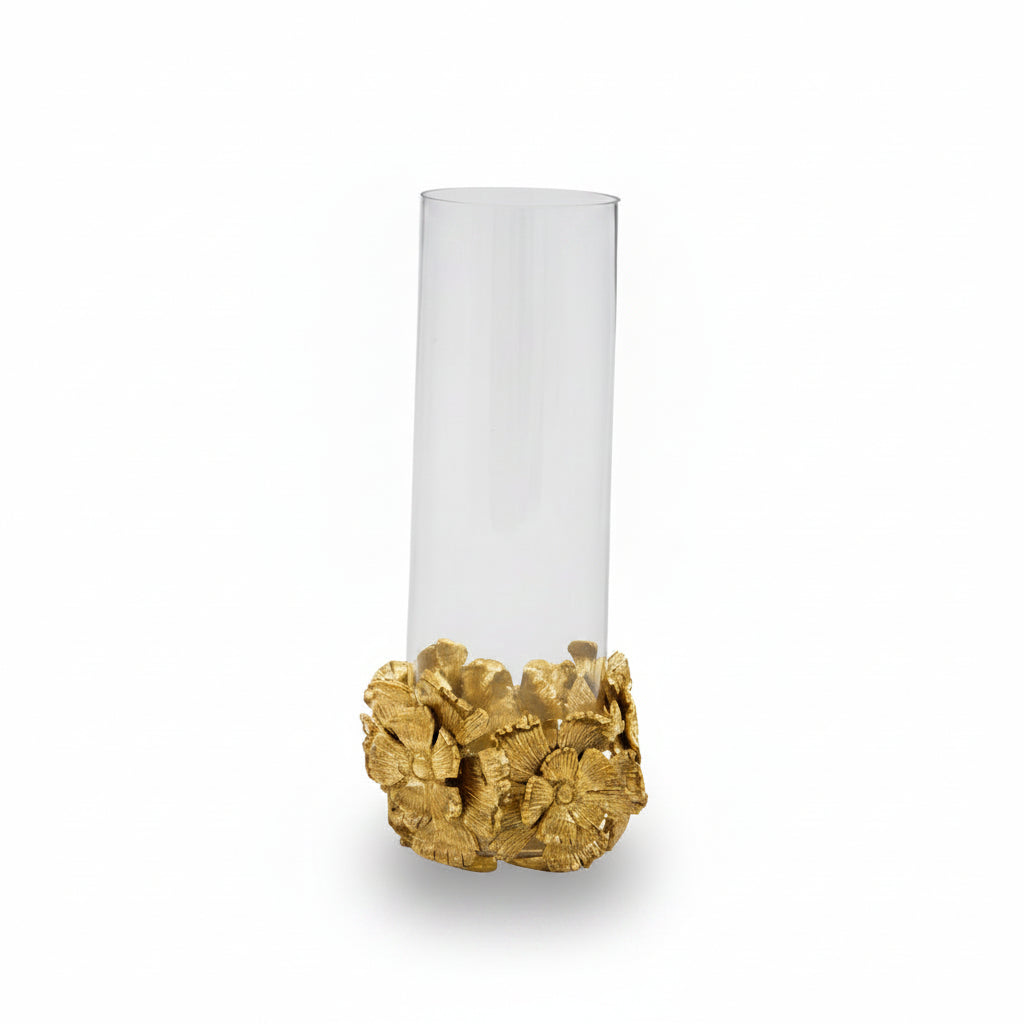 John-Richard brass flowers and glass vase | Cayen Home