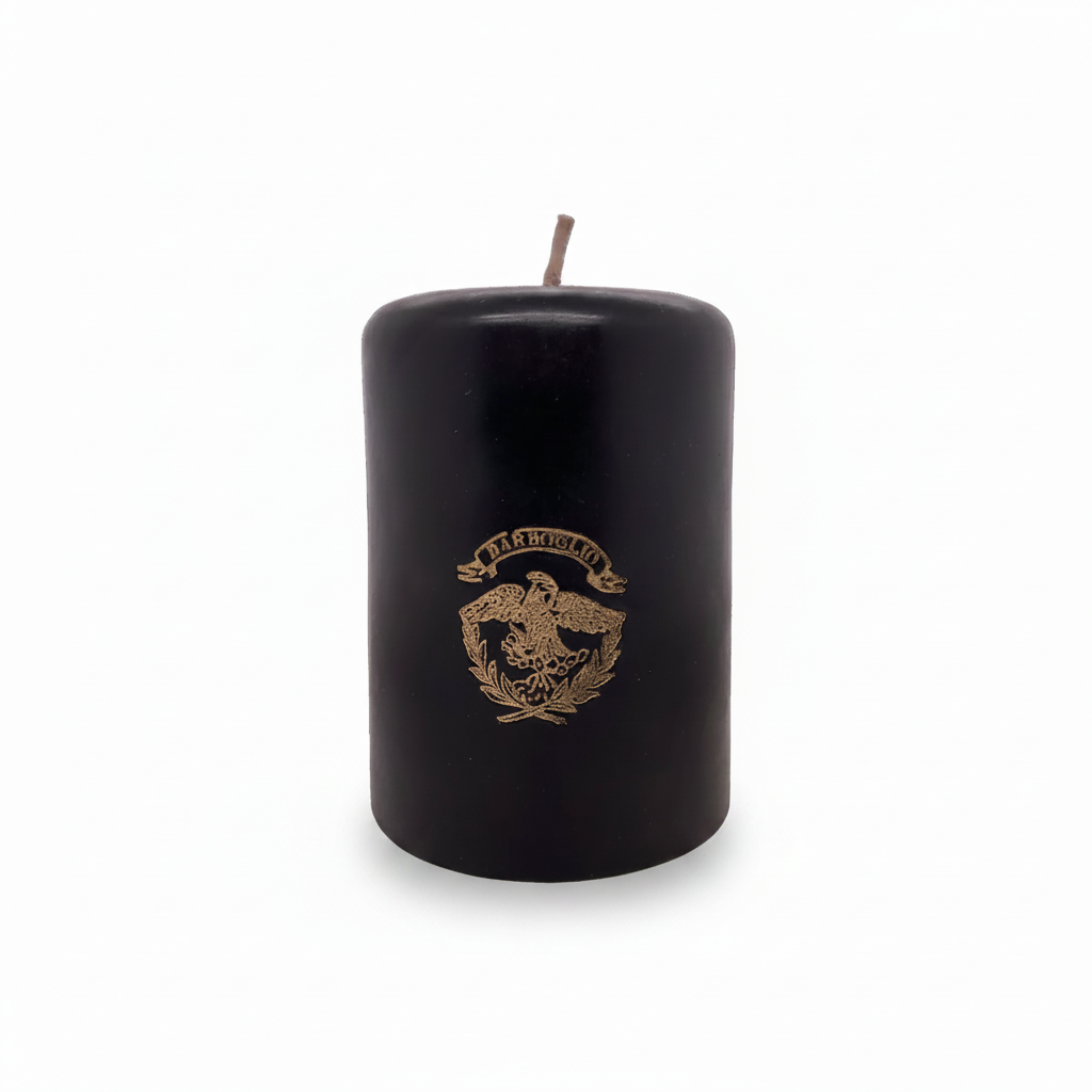 Jan Barboglio black pillar candle, 3x4 | Cayen Home