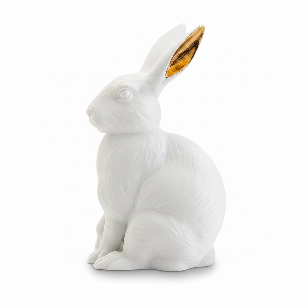 L'Objet White Rabbit Lapin porcelain sculpture | Cayen Home