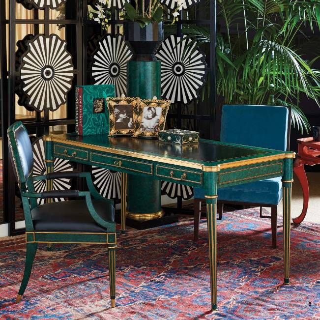 Maitland-Smith Palagonia desk chair by Tony Duquette, view 2 | Cayen Home