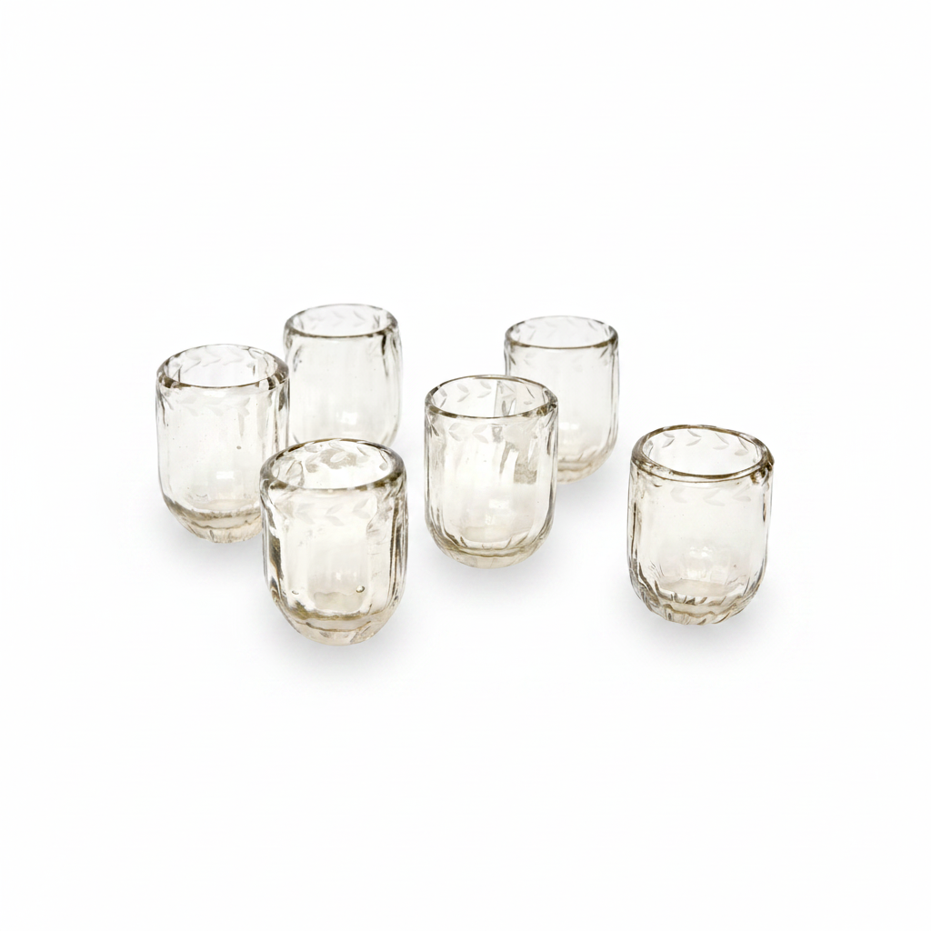 Jan Barboglio Acanaladas fluted glass vessels, set of 6 | Cayen Home