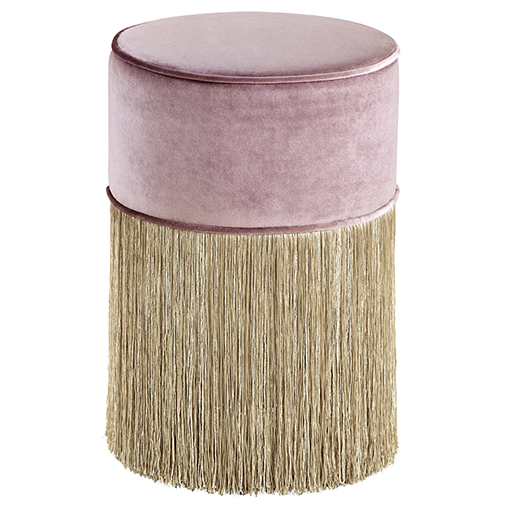 Gold sparkle pouf, view 3 | Cayen Home