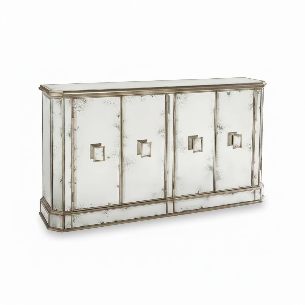 John-Richard Juno foxed mirrored credenza | Cayen Home