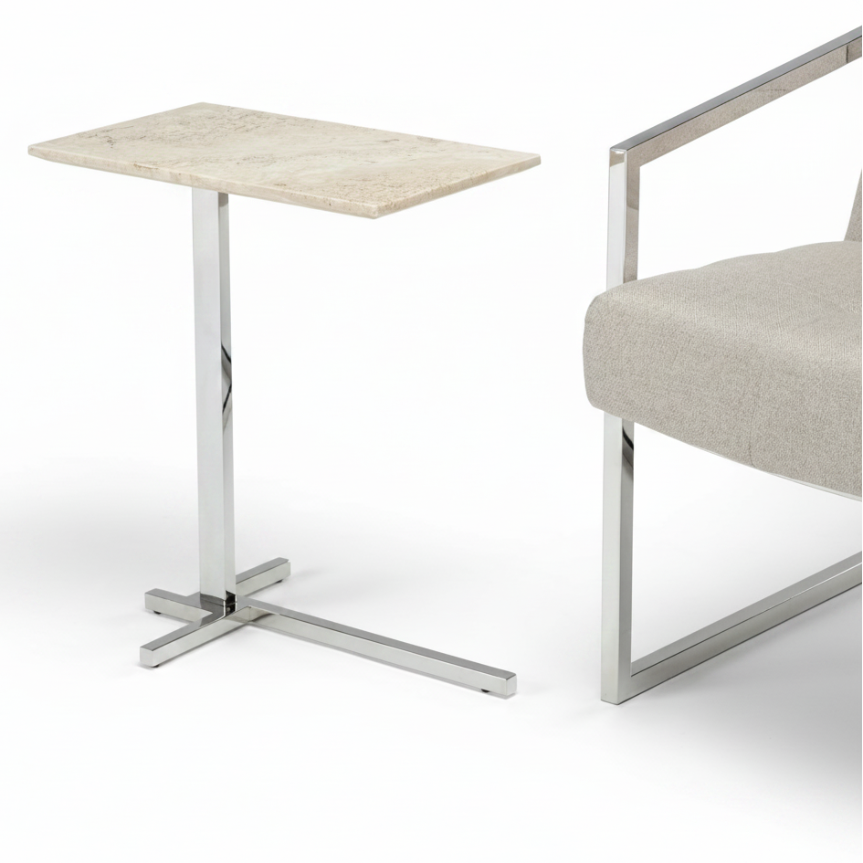 Italian Imperador marble accent table | Cayen Home
